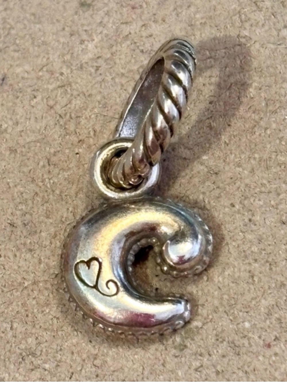 BRIGHTON Letter C Silver Pendant/Charm